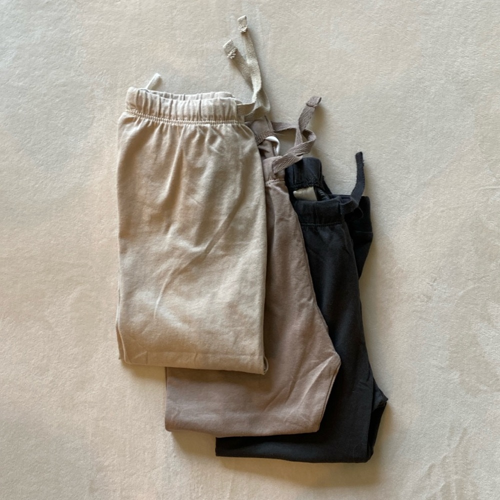 NWT H&M 3-Pack Cotton Jersey Joggers